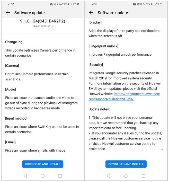 Huawei P30 Pro ilk güncellemesini aldı
