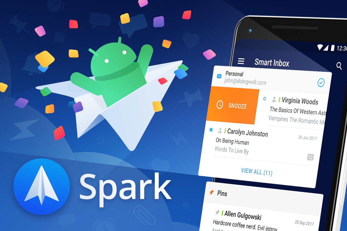 Android için Spark e-postalara ferahlık getiriyor