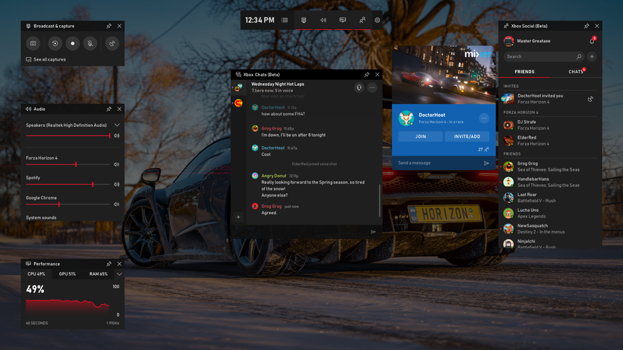 Windows 10 için Xbox Oyun Çubuğu, Spotify ve daha fazlasıyla artık çok daha işlevsel