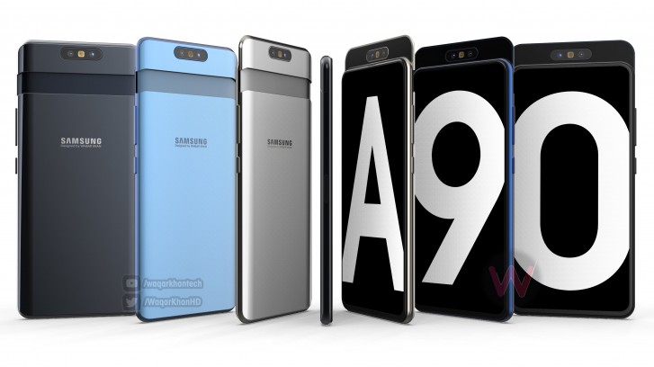 Samsung Galaxy A90'ın kayar-döner kamera tasarımı ve özellikleri ortaya çıktı