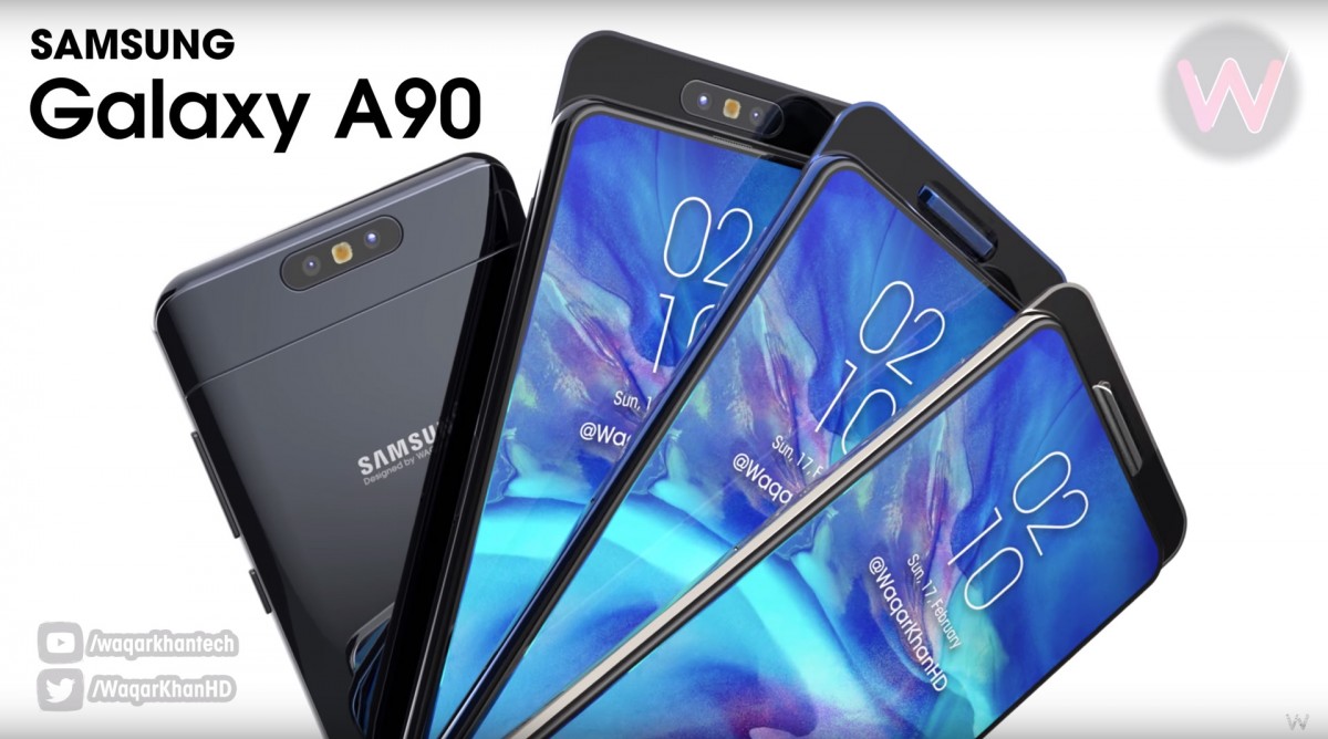 Samsung Galaxy A90'ın kayar-döner kamera tasarımı ve özellikleri ortaya çıktı