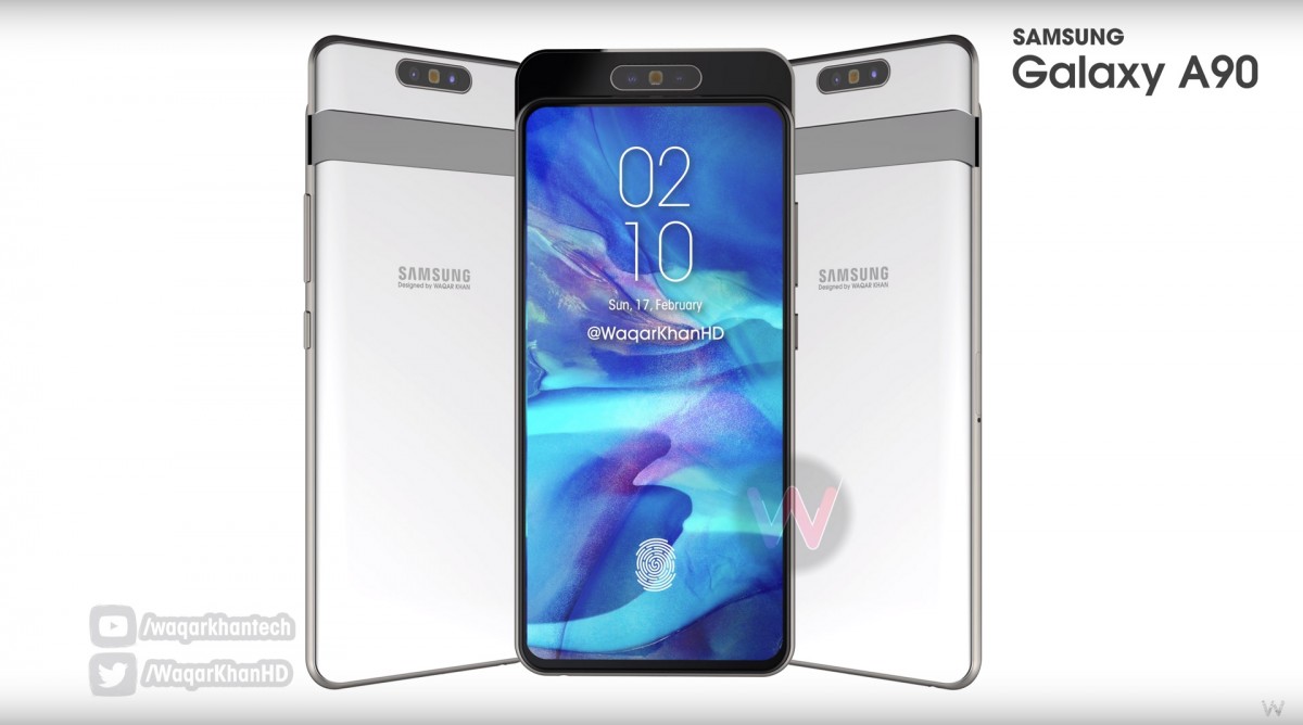 Samsung Galaxy A90'ın kayar-döner kamera tasarımı ve özellikleri ortaya çıktı