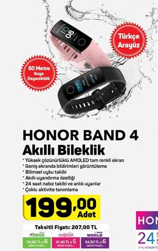 Haftaya A101 ve BİM marketlerde akıllı telefon, powerbank ile fitness bilekliği geçidi var