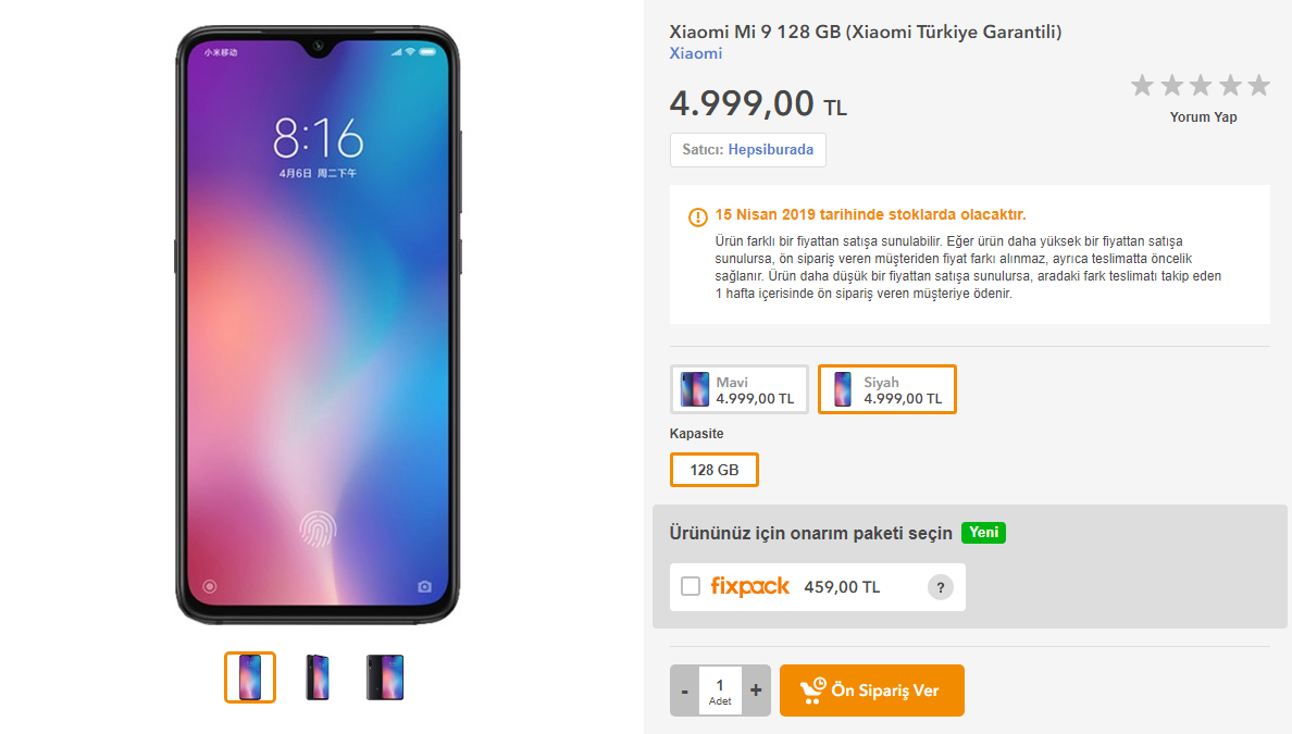 xiaomi mi 9 çıkış tarihi