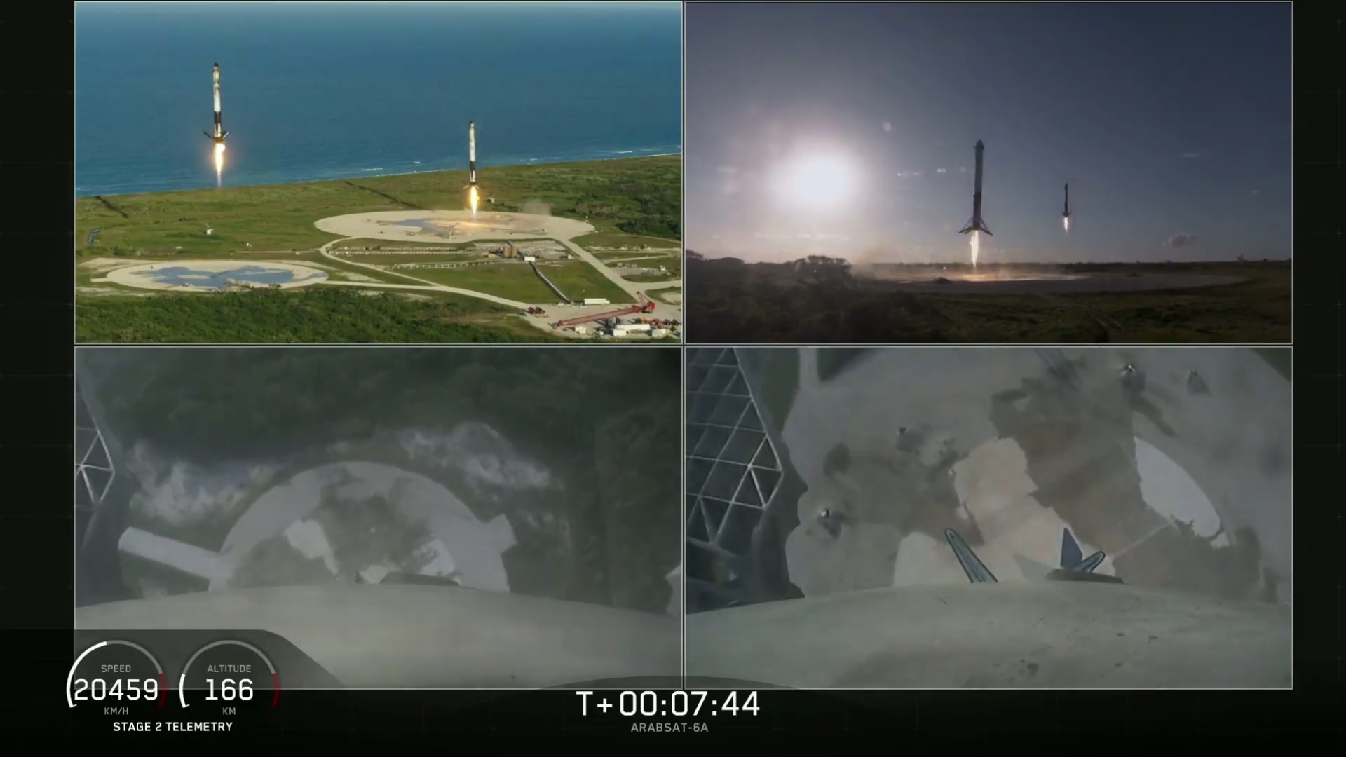 Falcon Heavy ikinci kez uçtu: İşte iniş anından inanılmaz görüntüler