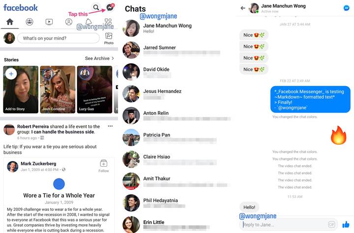 Messenger, Facebook uygulaması içerisine geri dönebilir