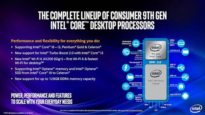 Dokuzuncu jenerasyon Intel masaüstü işlemcileri duyuruldu