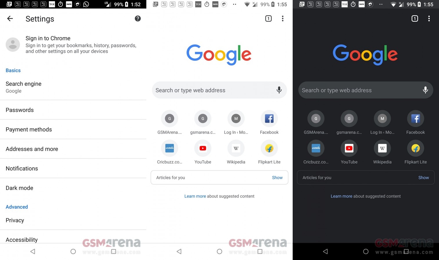 Android için Chrome sonunda Karanlık Mod güncellemesini aldı
