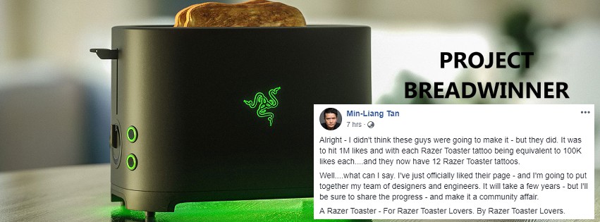 Razer Ekmek Kızartma Makinesi gerçek oluyor