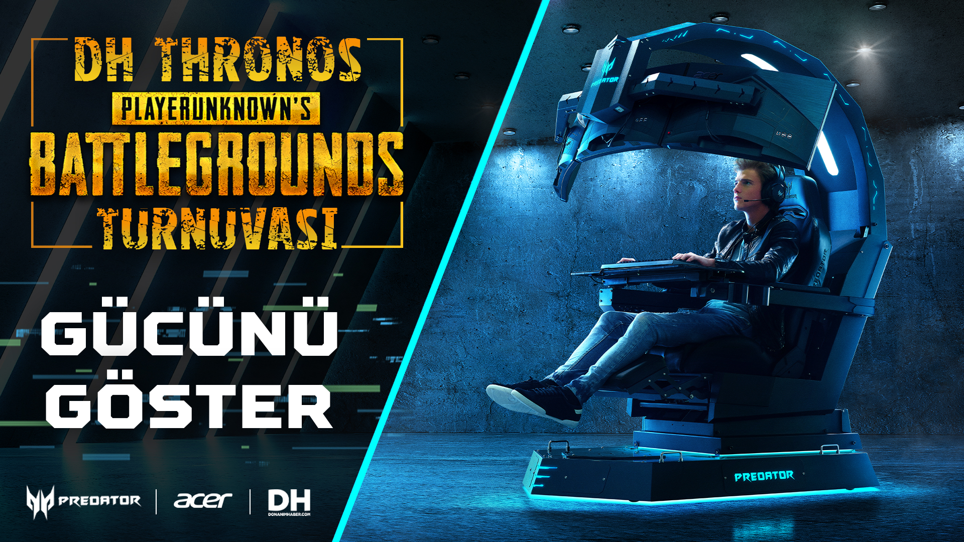 150 bin TL’lik Predator Thronos oyuncu kabininde DH PUBG Turnuvası için başvurular başladı