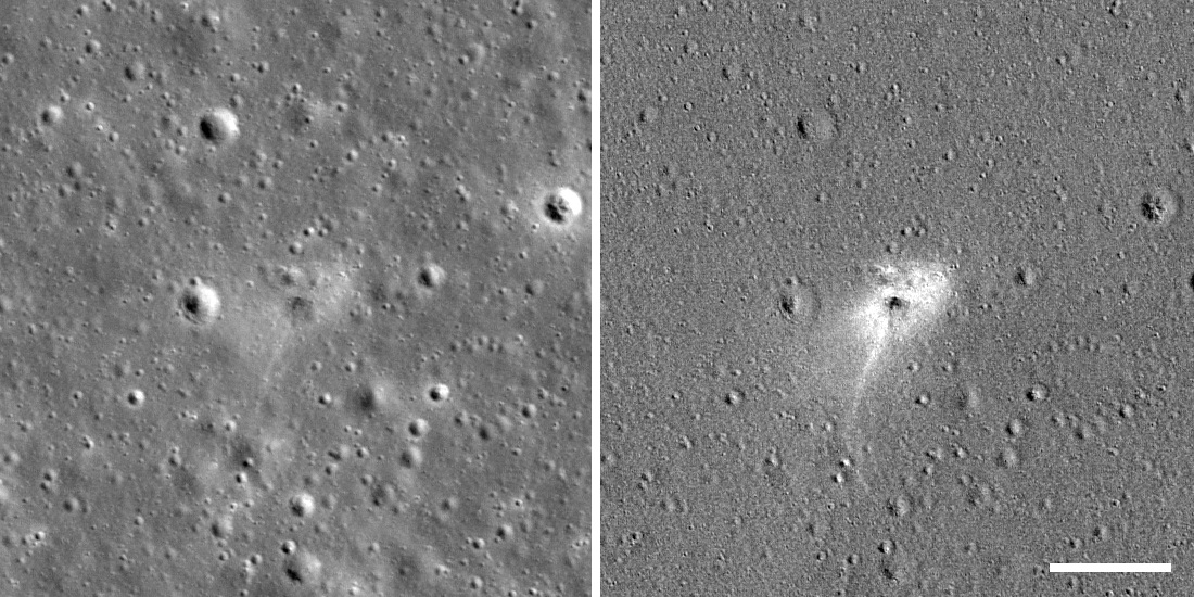 NASA, İsrail'in Ay'a çakılan uzay aracını görüntüledi