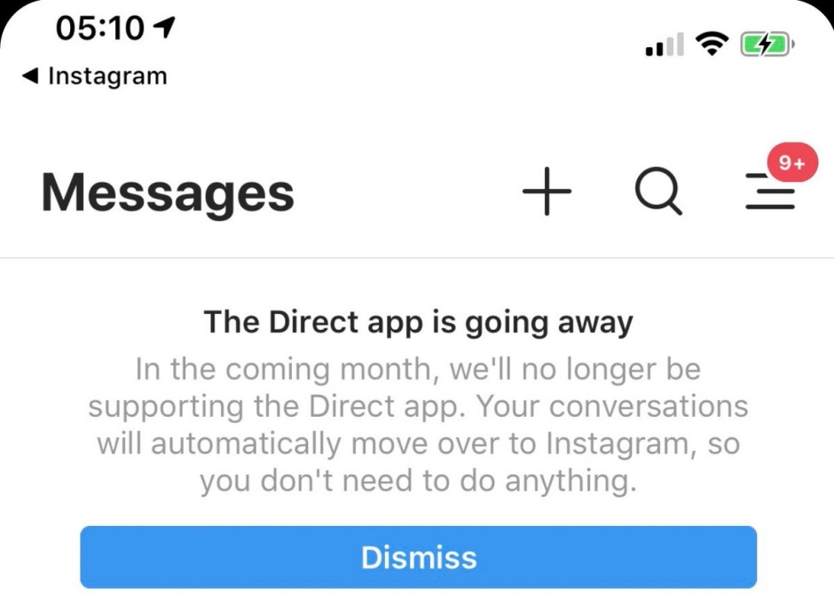 Instagram Direct uygulaması kapanıyor