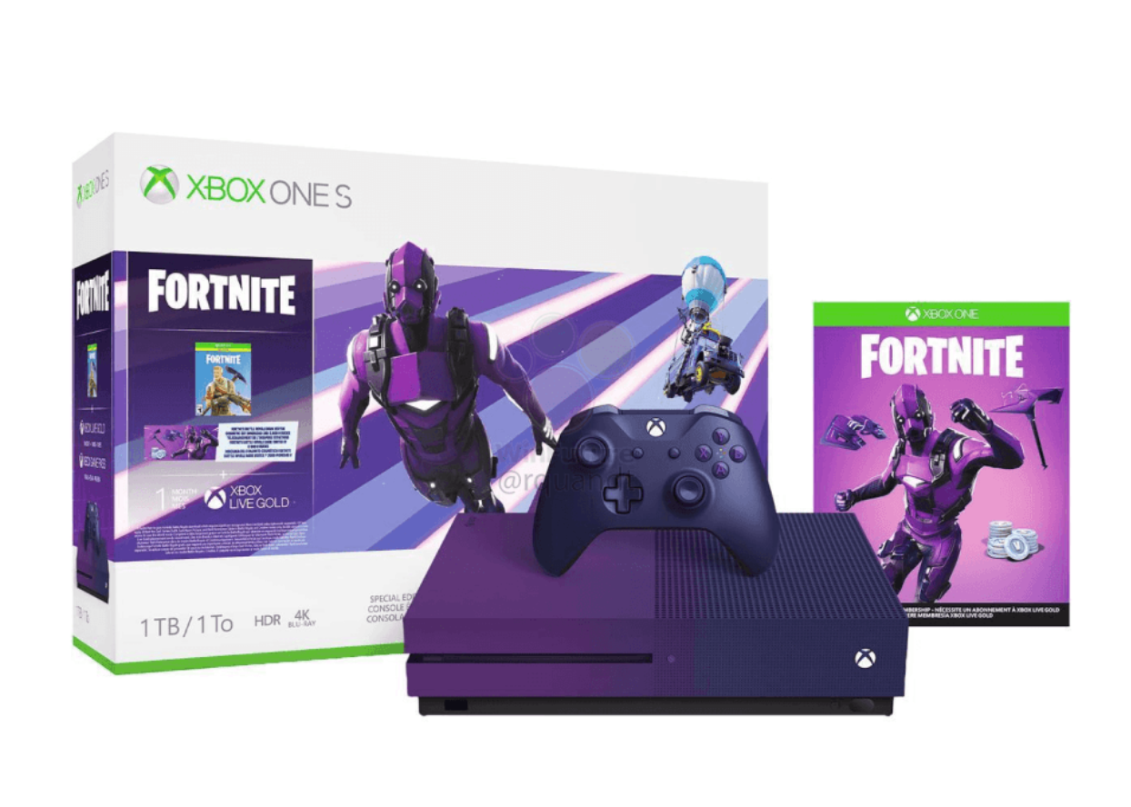 Sızıntılar Microsoft’un mor renkli Xbox One S Fortnite versiyonunu ortaya çıkardı