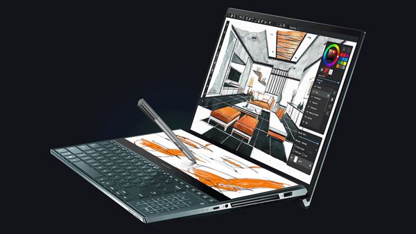 asus zenbook pro duo iki 4k ekranli