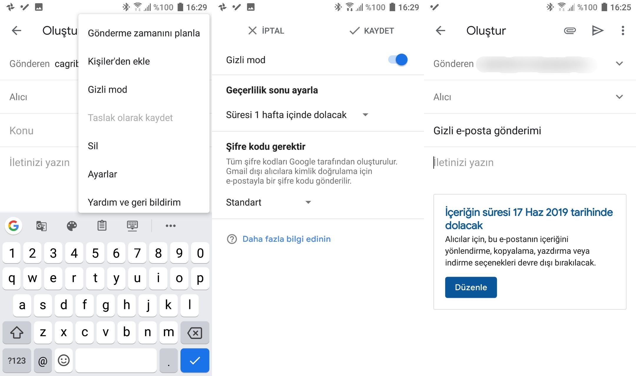 Gmail’de gizli e-posta nasıl gönderilir?