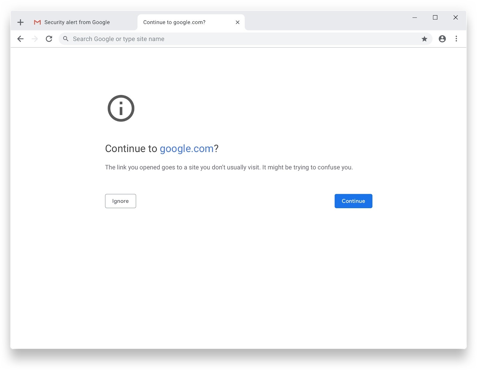Chrome tarayıcısı sahte URL'ler konusunda kullanıcıları uyaracak