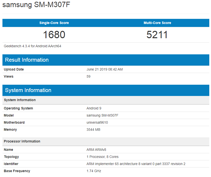 Samsung Galaxy M30s performans testinde ortaya çıktı