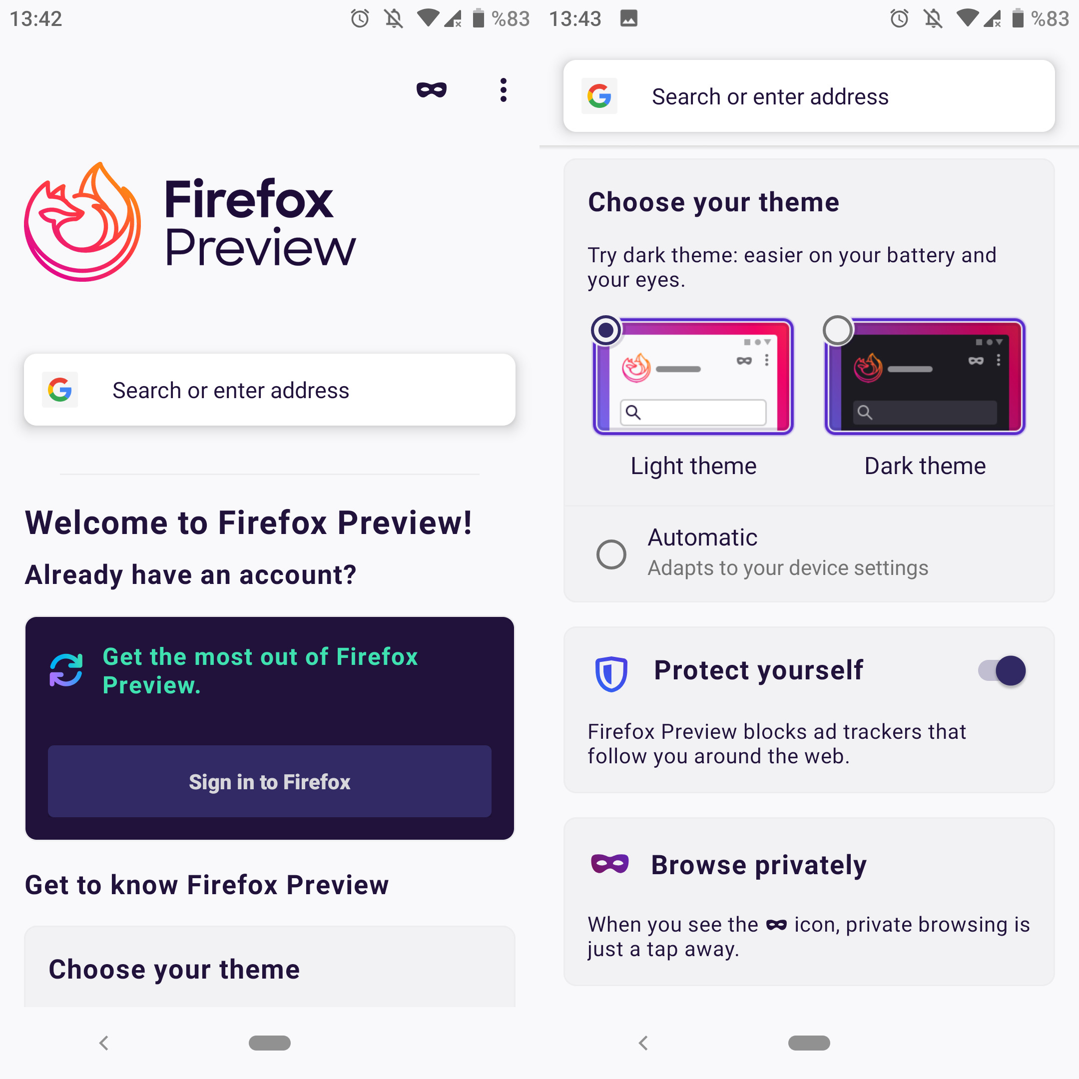 Firefox’un yenilenen Android sürümü