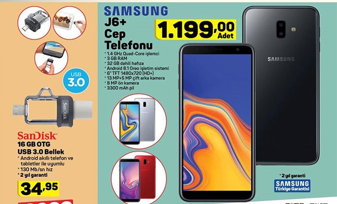 Haftaya A101 marketlerde Galaxy J6+, BİM marketlerde Redmi S2 var