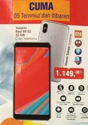 Haftaya A101 marketlerde Galaxy J6+, BİM marketlerde Redmi S2 var