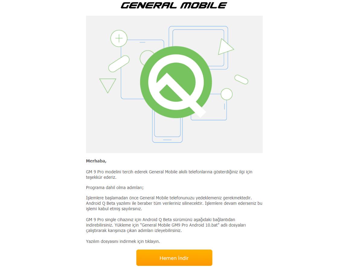 GM 9 Pro Android Q Beta dağıtılmaya başlandı
