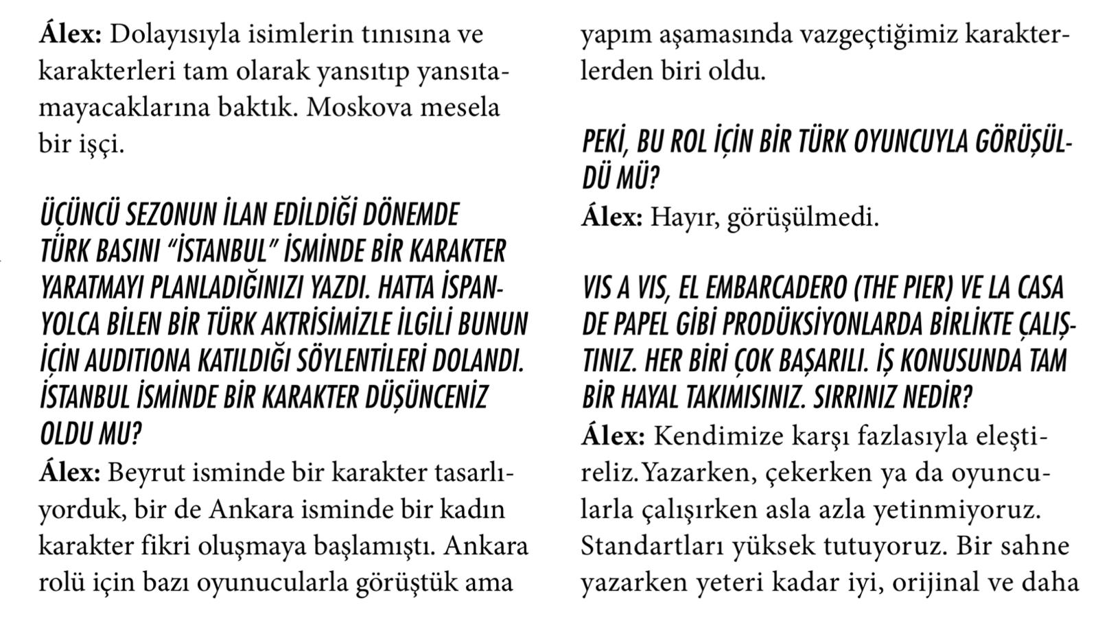 La Casa De Papel senaristi açıkladı: 'Ankara isminde karakter eklemeyi düşündük'