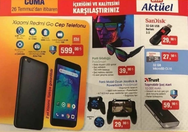 Haftaya A101 marketlerde Honor 7S, BİM marketlerde Redmi Go modeli var