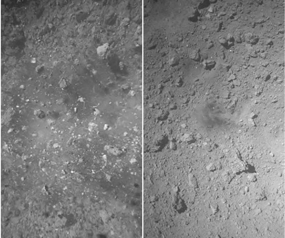 Hayabusa'nın asteroite iniş yaptığı anlardan inanılmaz video