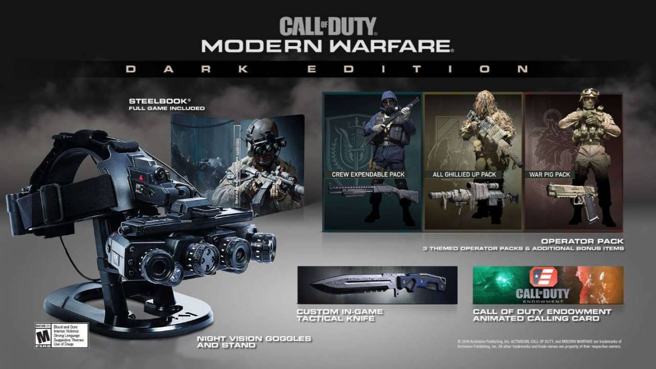 Call of Duty: Modern Warfare gerçek bir gece görüş gözlüğü ile geliyor