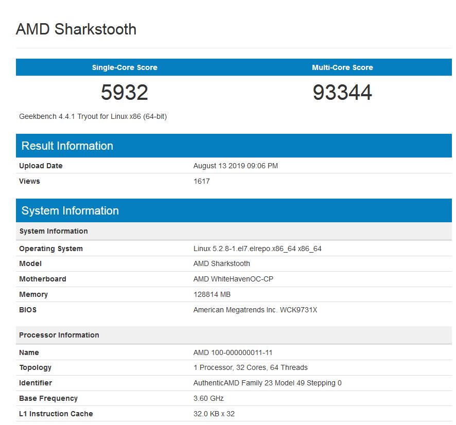 Geekbench’e düşen Threadripper işlemcisi 2. nesil işlemcileri 3’e katlıyor 