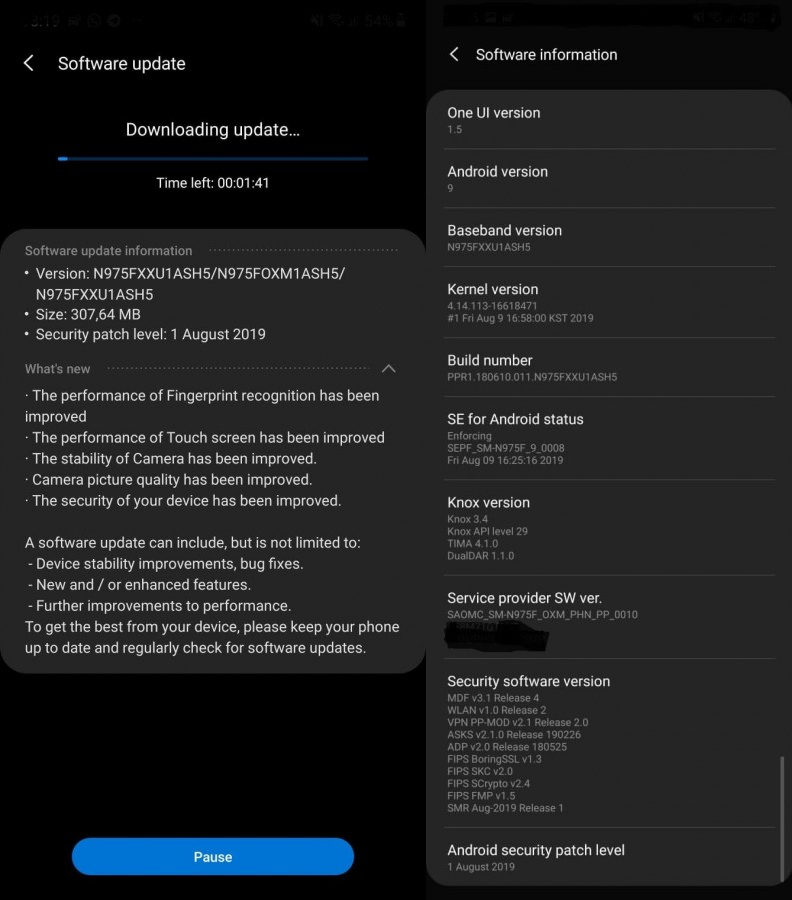 Galaxy Note 10 ve 10+ için ilk yazılım güncellemesi yayınlandı