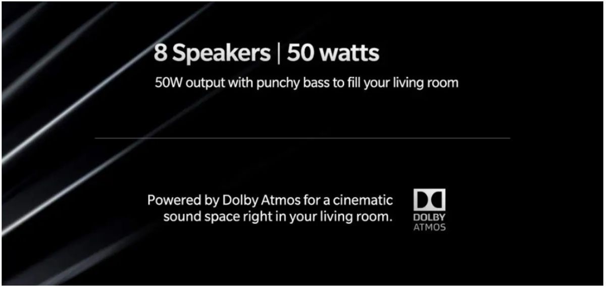 OnePlus TV sekiz hoparlör ve Dolby Atmos ses desteği ile gelecek