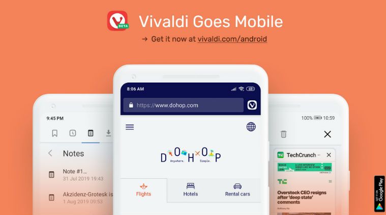 Vivaldi Android tarayıcısı beta sürecine başladı