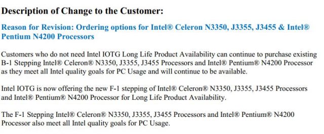 Bazı Celeron ve Pentium işlemciler beklenenden erken ölebilir| Intel hata metnini değiştirdi