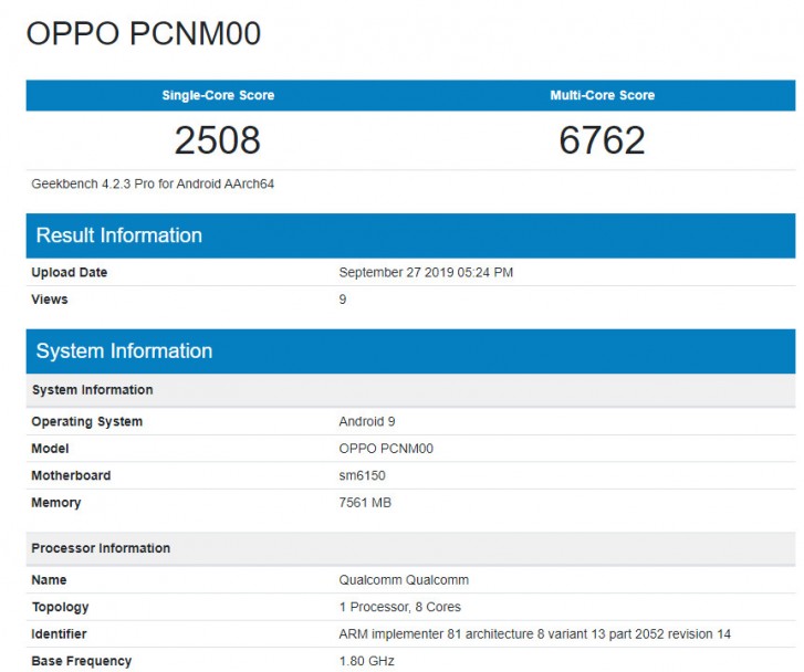 OPPO K5 Geekbench'te görüntülendi