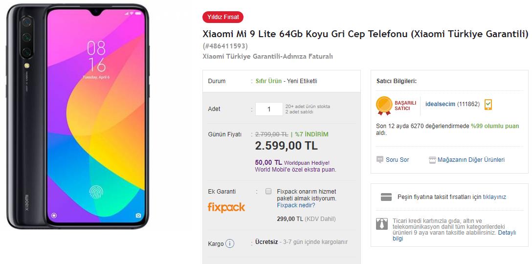 Xiaomi Mi 9 Lite Türkiye'de: Xiaomi Mi 9 Lite fiyatı ve özellikleri