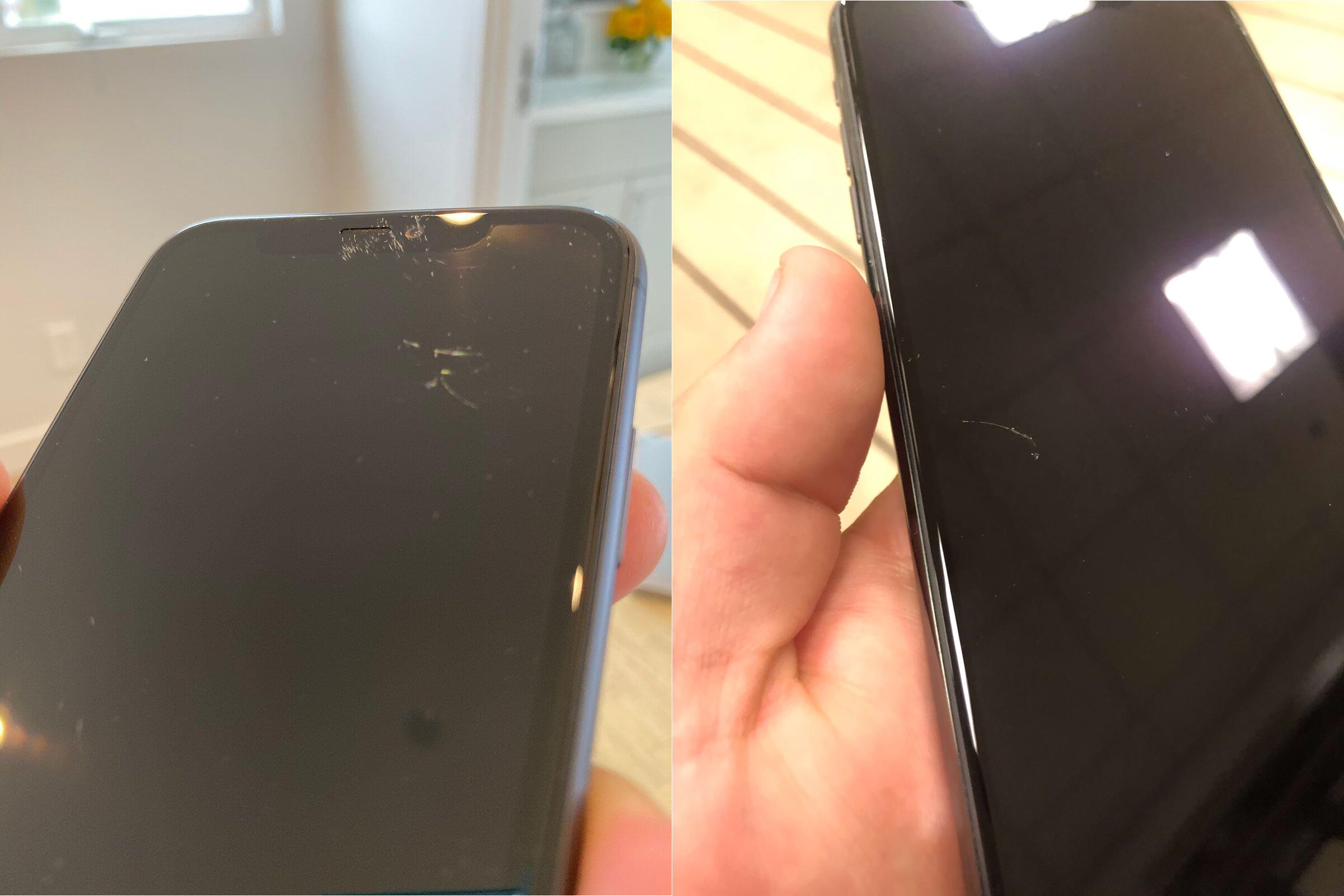 Чернеет экран телефона. Полировка экрана iphone. Айфон 11 поцарапанный. Царапины на стеклянной панели айфона. Потёртости на экране телефона.