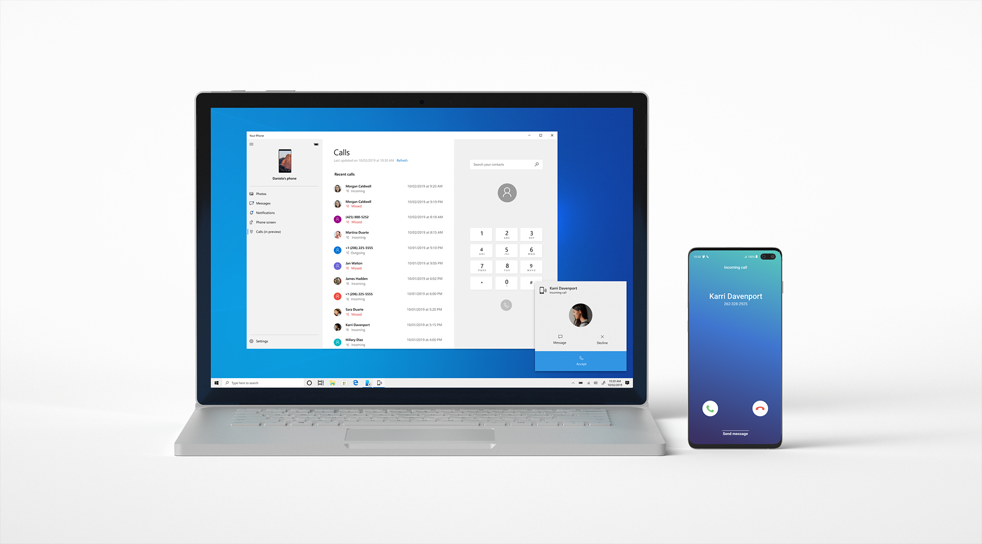 Windows 10 önizleme sürümüne, Android telefonlar için arama özelliği geldi