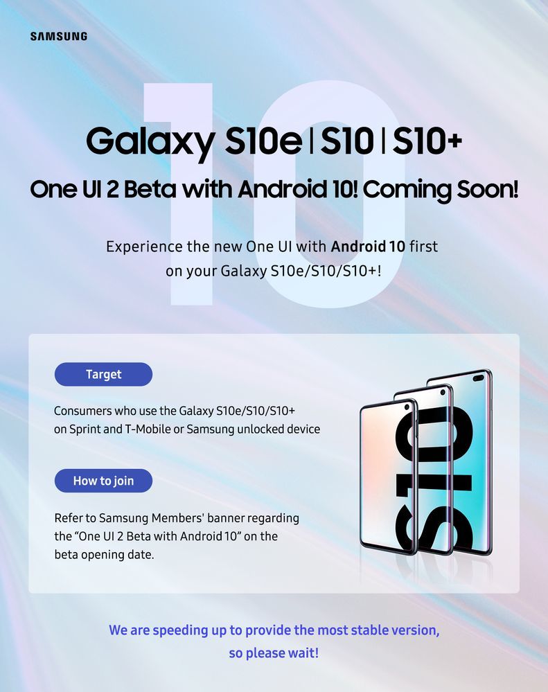 Samsung Galaxy S10 modelleri için Android 10 beta güncellemesi yakında geliyor