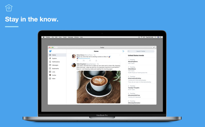 Twitter uygulaması Mac cihazlara geri döndü