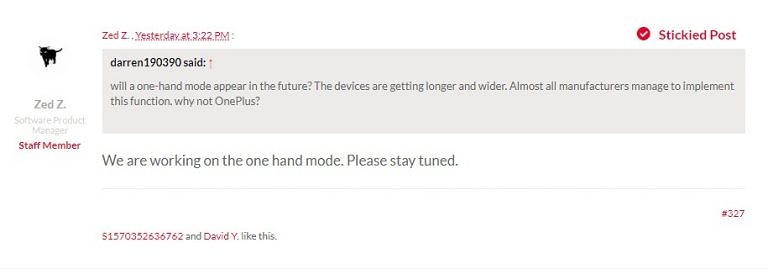 OnePlus OxygenOS için tek el modu geliyor