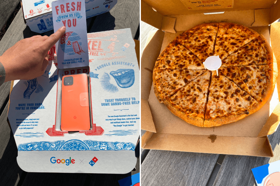 Google, Pixel 4'ü inceleme editörlerine pizza kutusunda gönderiyor