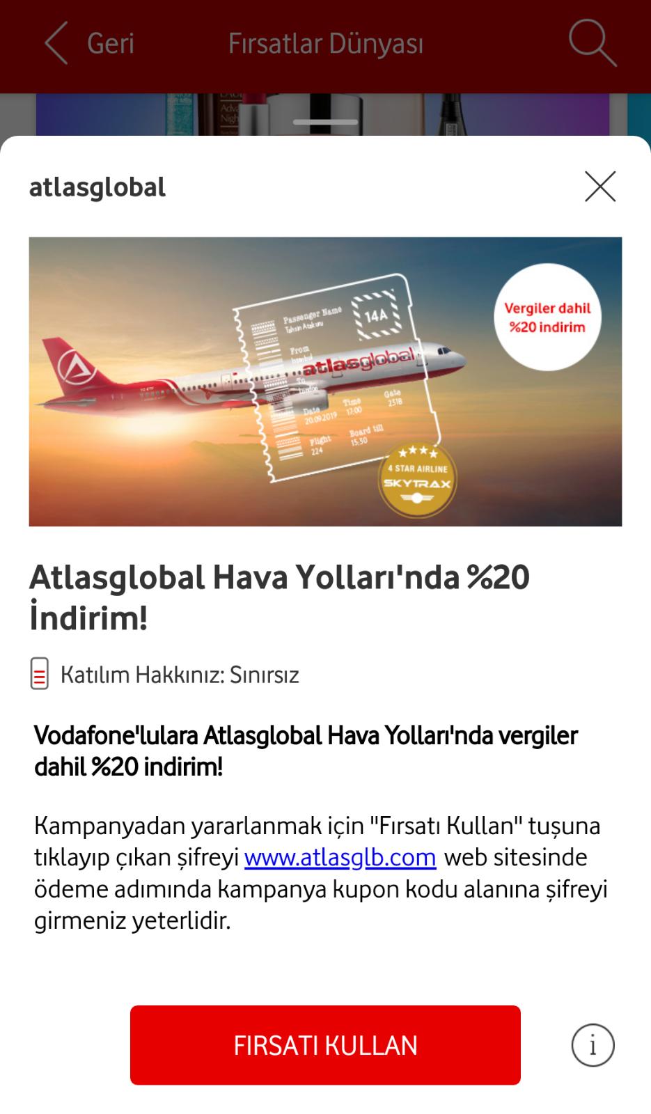 Vodafone Yanımda uygulamasına Fırsatlar Dünyası eklendi