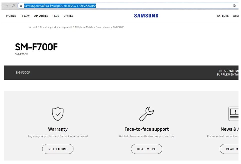 Galaxy Fold 2, Samsung'un web sitesinde göründü