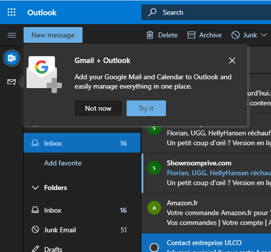 Microsoft'un e-posta servisi Outlook'a, Gmail entegrasyonu geliyor