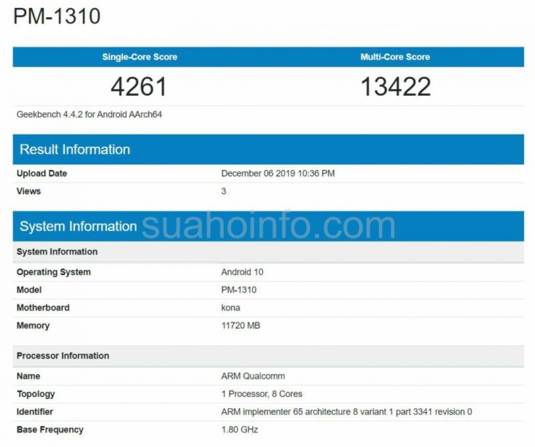 6 kameralı Sony Xperia 3 Geekbench testinden göz kırptı: Snapdragon 865 ve 12 GB RAM