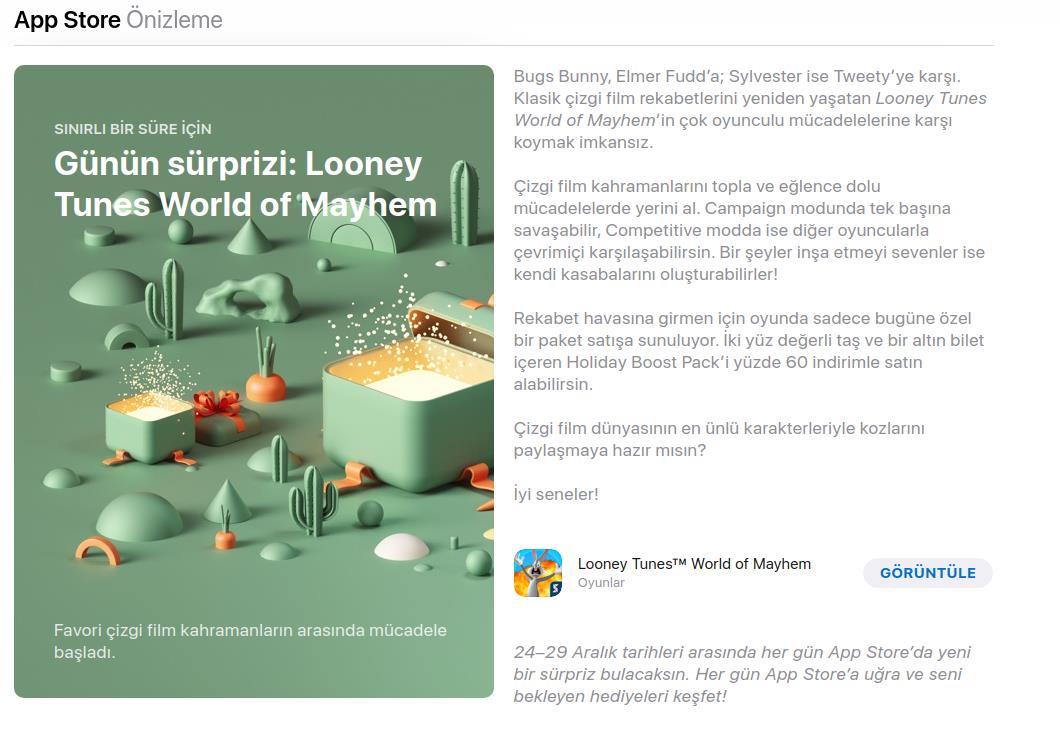 App Store platformunda 6 günlük kampanyalı sürpriz içerik maratonu başladı