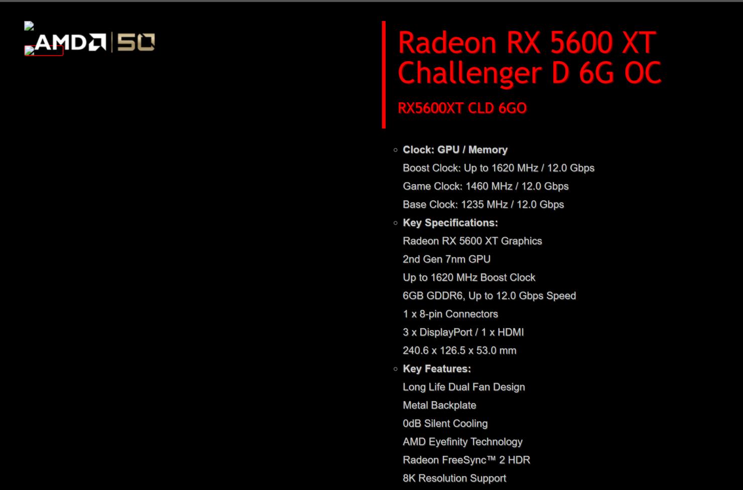 RX 5600 XT ASRock’ın sayfasında ortaya çıktı