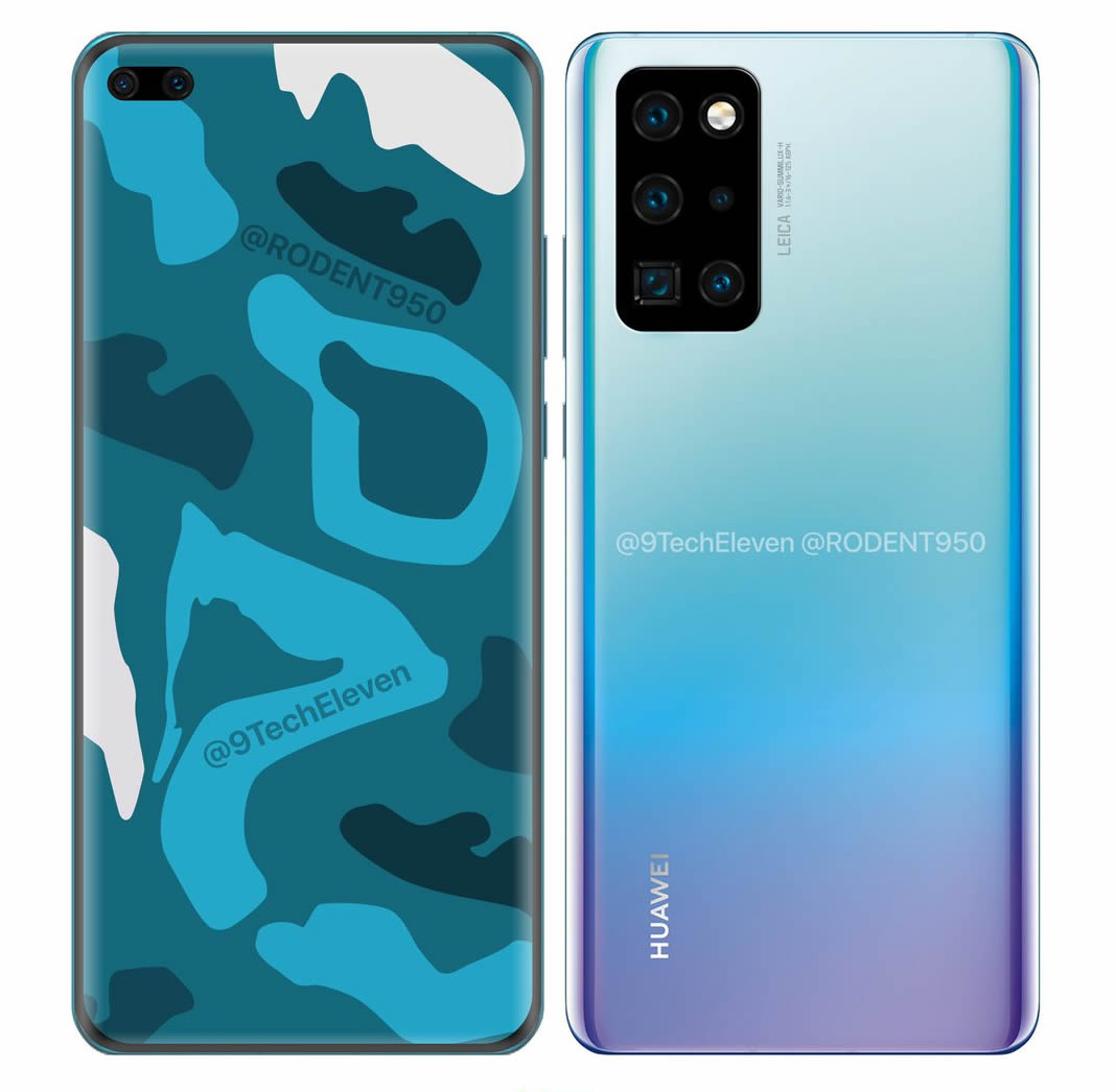 Huawei P40 Pro'nun muhtemel tasarımı ortaya çıktı