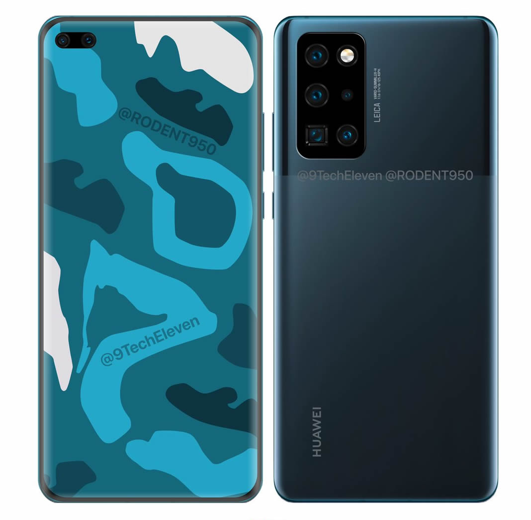 Huawei P40 Pro'nun muhtemel tasarımı ortaya çıktı